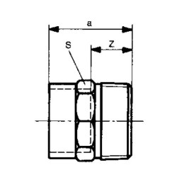 Conex Bänninger Łącznik Prosty Złączka Brąz do lutowania 28x5/4" GZ 4243G028010000